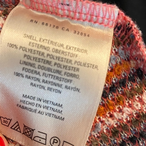 Maeve by Anthropologie Argyle Erina dark coral a-line bell sleeves dress size L - Picture 10 of 15